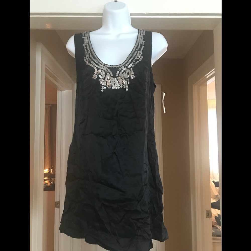 Silk detailed racer back dress
